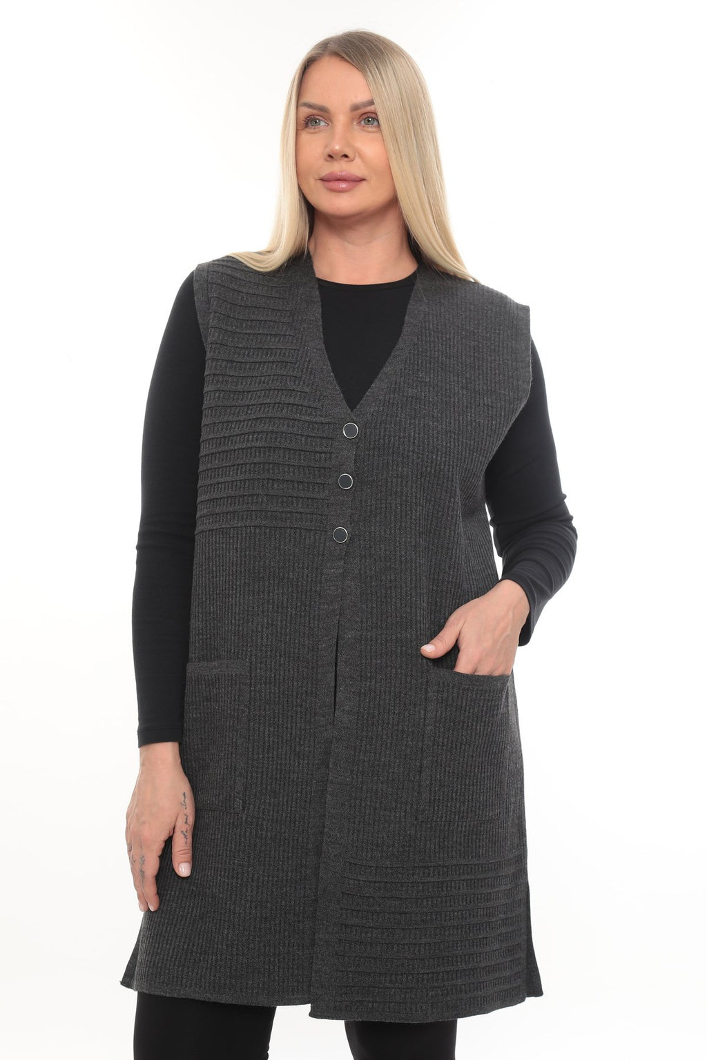 Klasik Kesim Triko Yelek