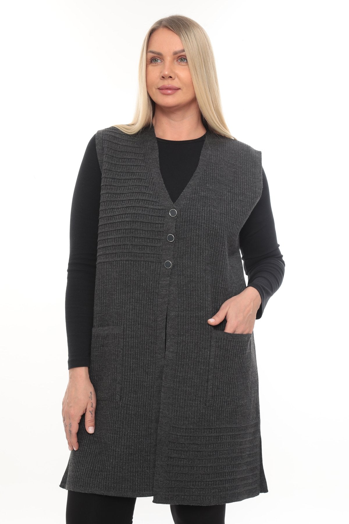 Klasik Kesim Triko Yelek