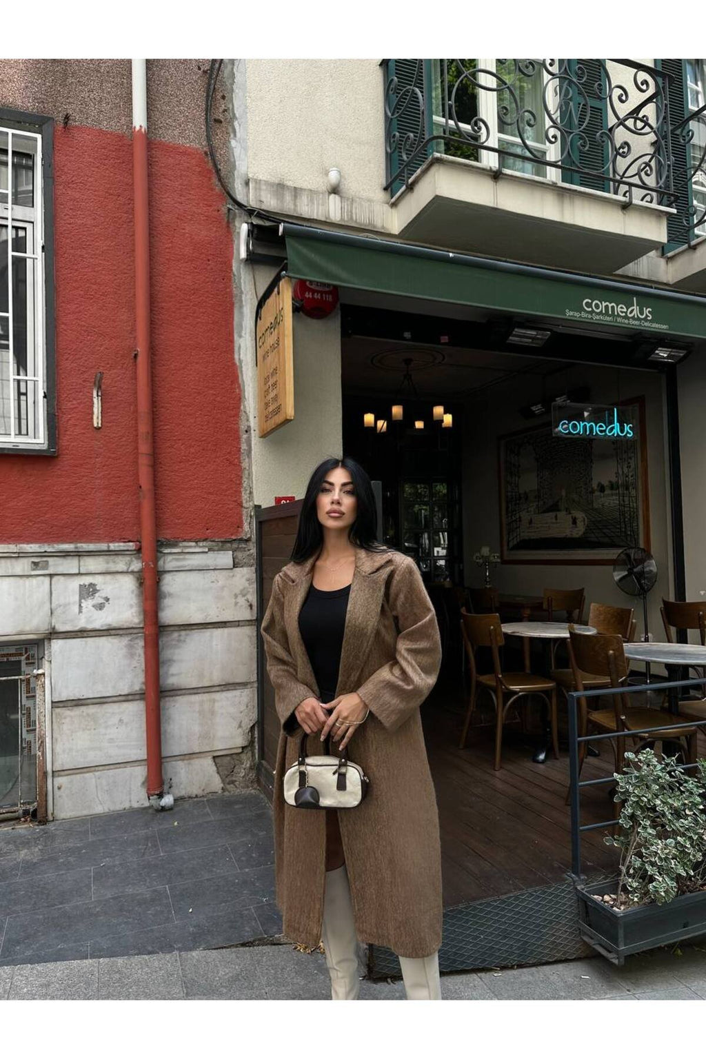 SU FIRÇA DESEN KAŞE KUMAŞ VATKALI OVERSİZE KABAN