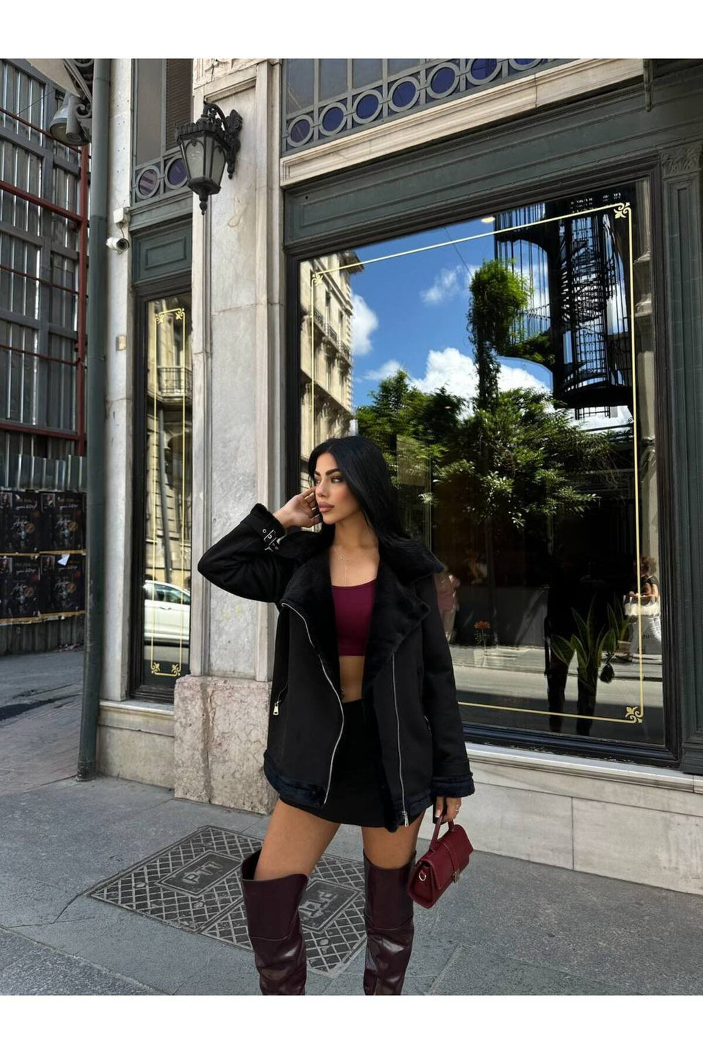 Kemer Detaylı Kürk İçli Mont