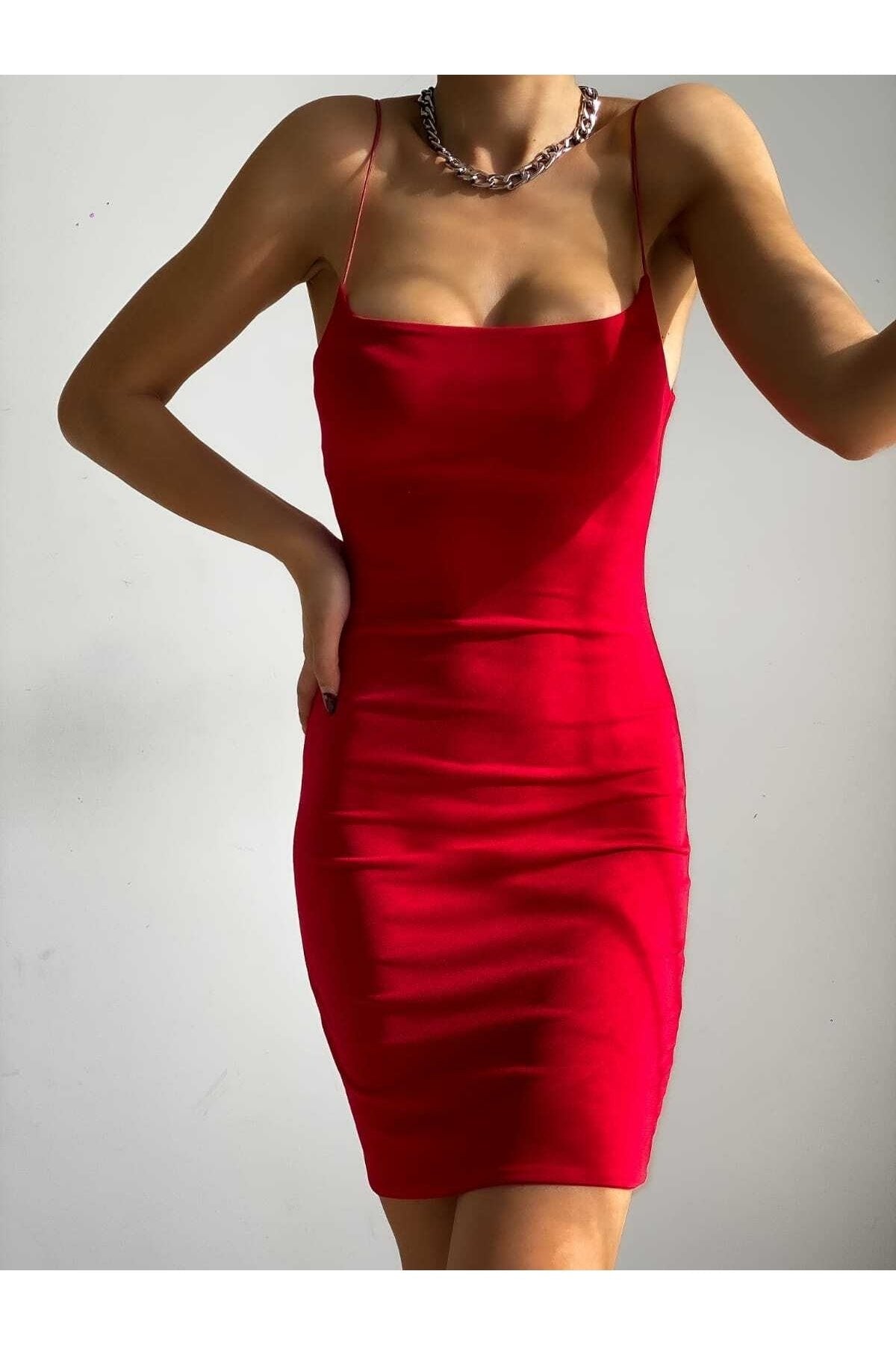 Ip Askılı Mini Elbise