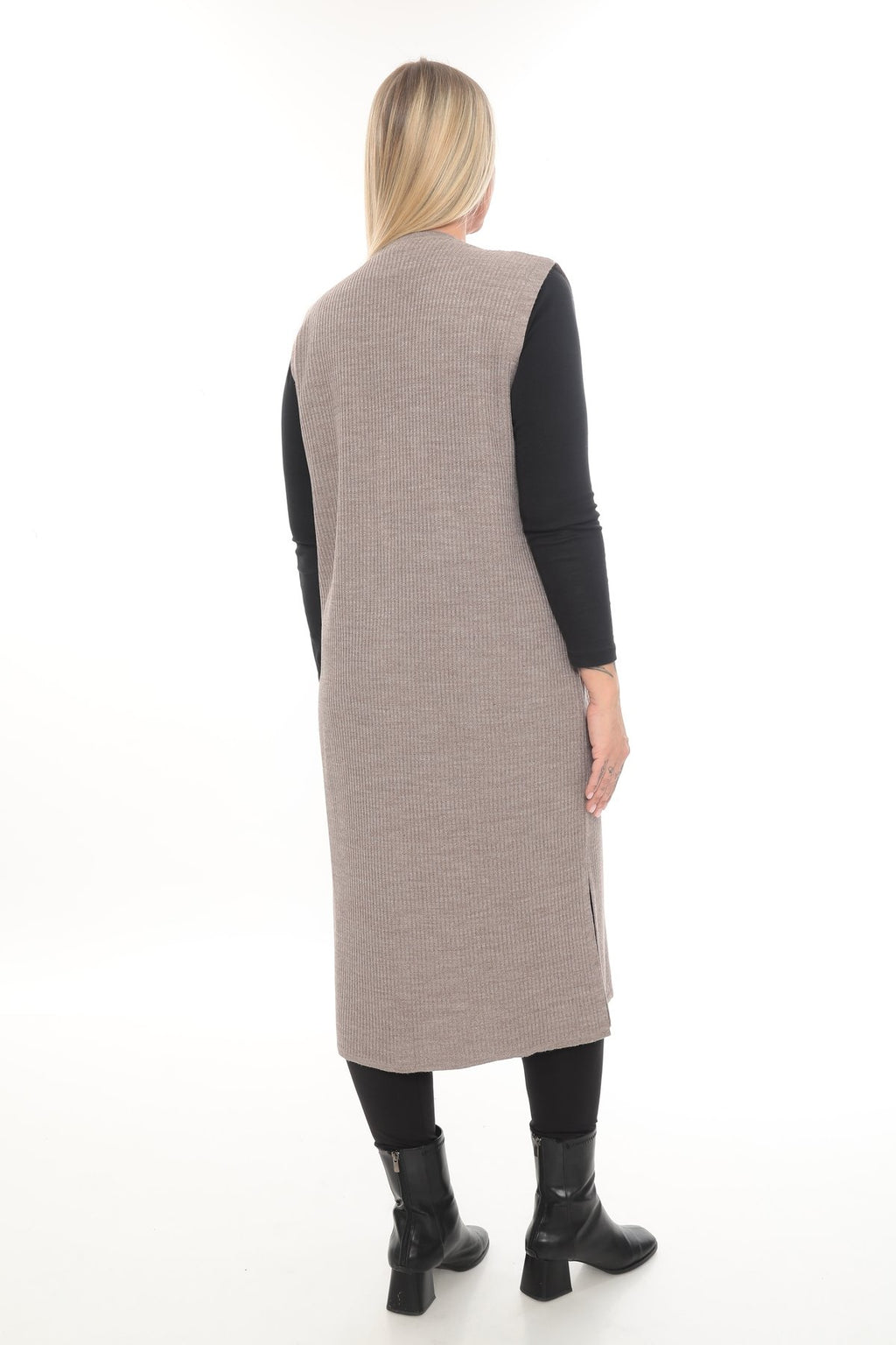 Klasik Kesim Uzun Triko Yelek