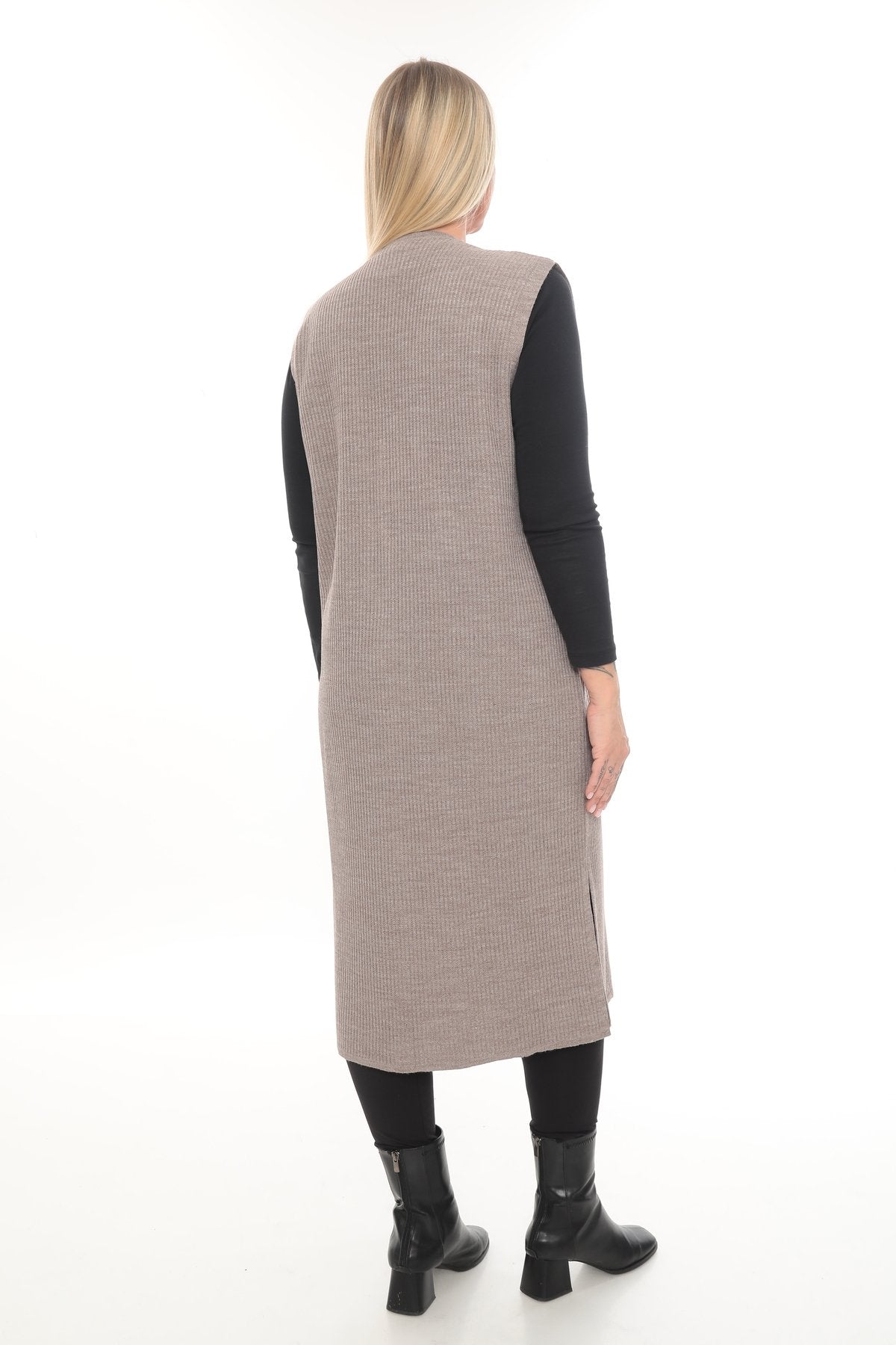 Klasik Kesim Uzun Triko Yelek