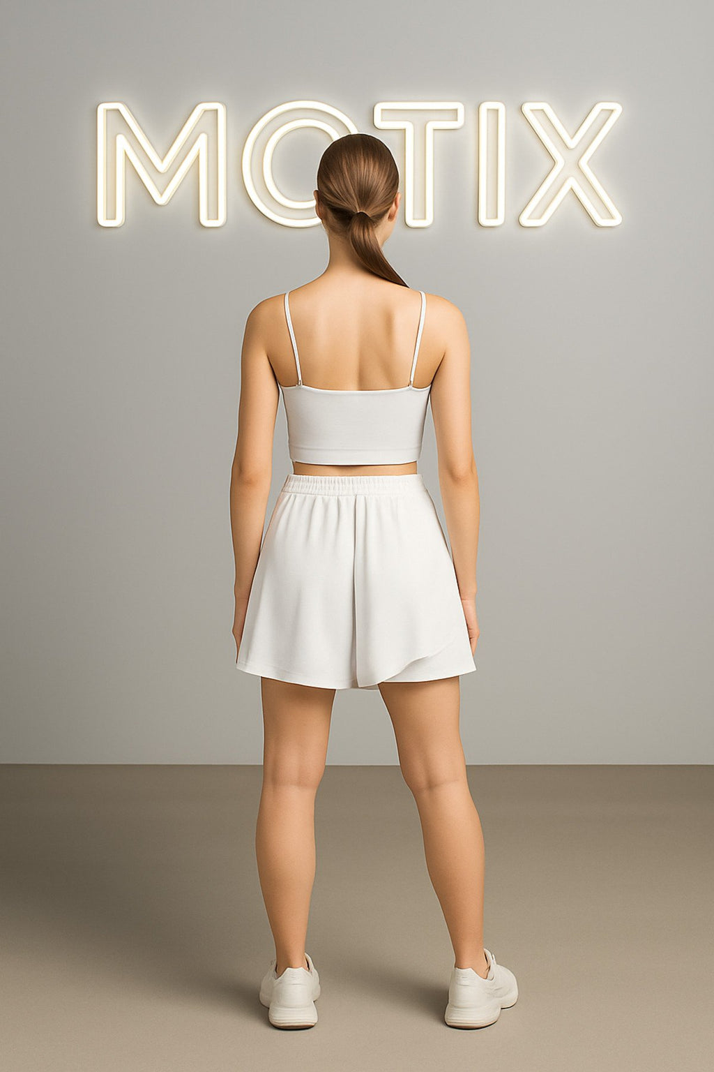 Bağcıklı Rahat Kesim Şort Etek