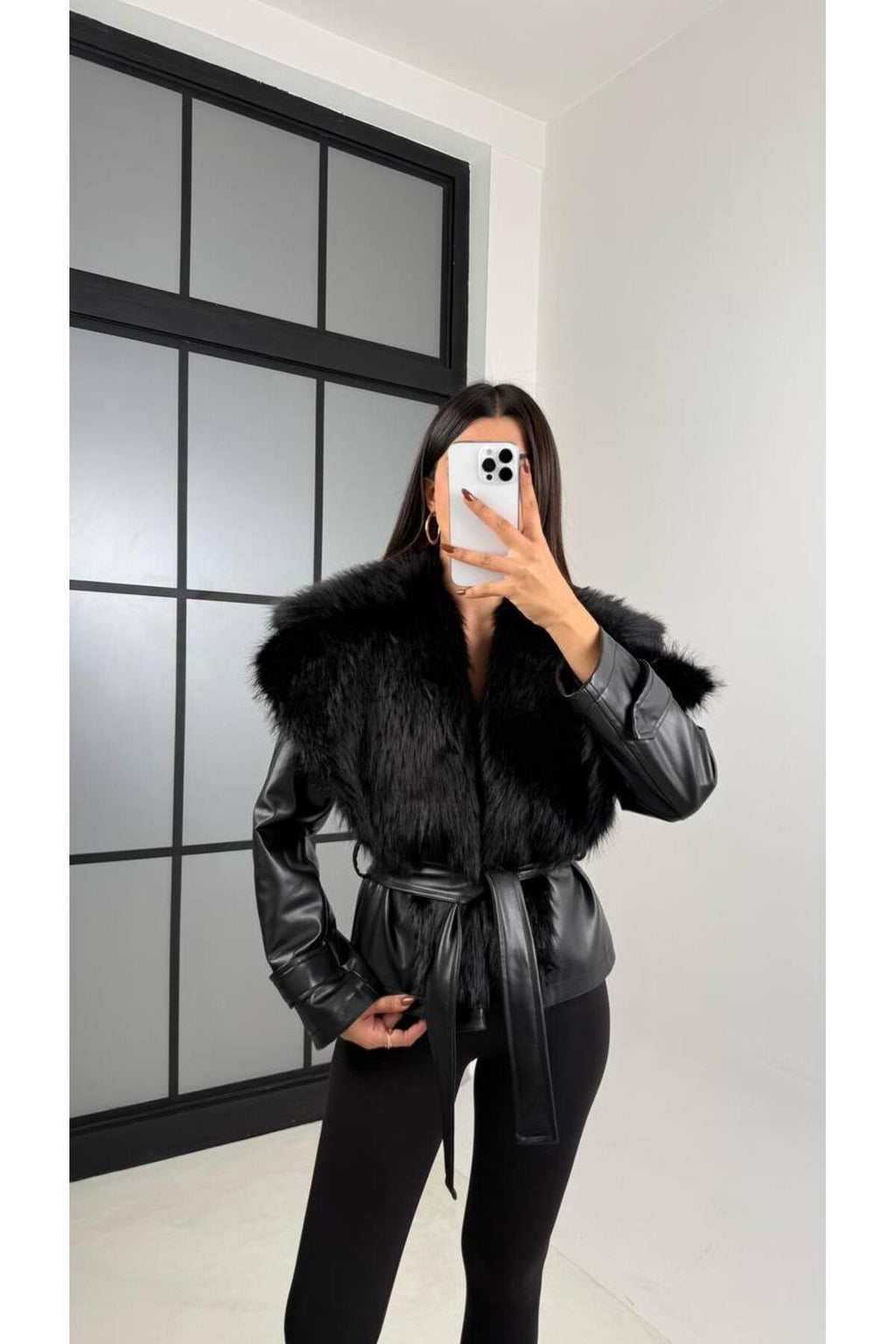 Trend Kürk Yaka Deri Ceket