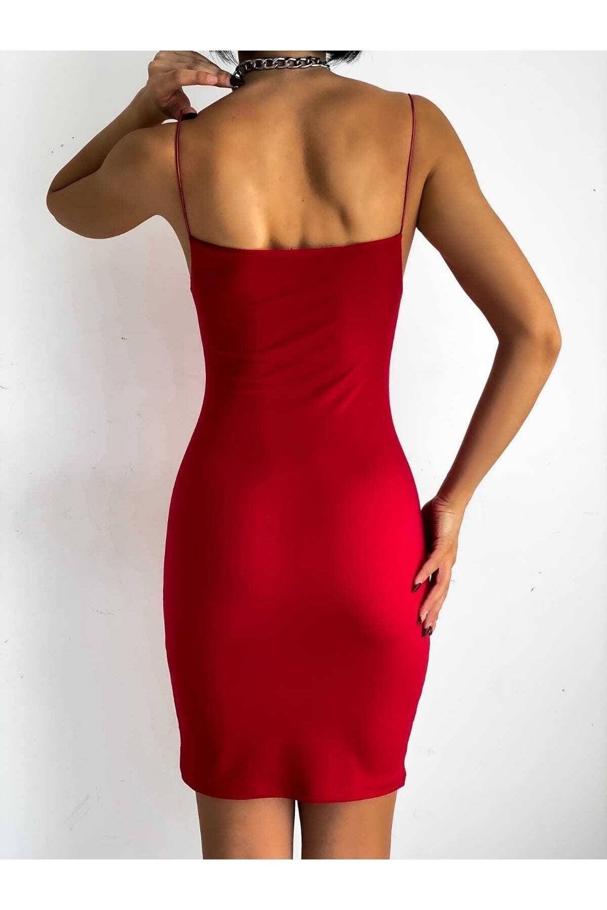 Ip Askılı Mini Elbise