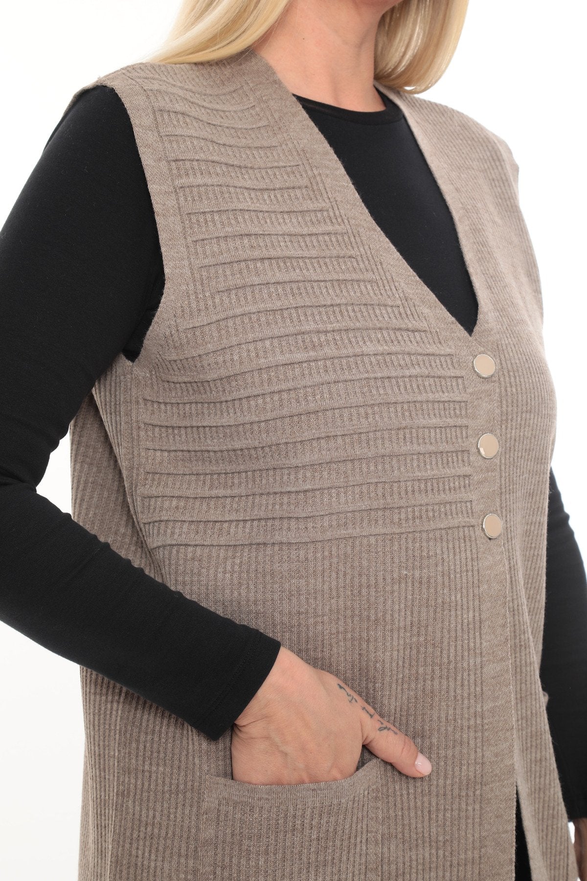 Klasik Kesim Triko Yelek