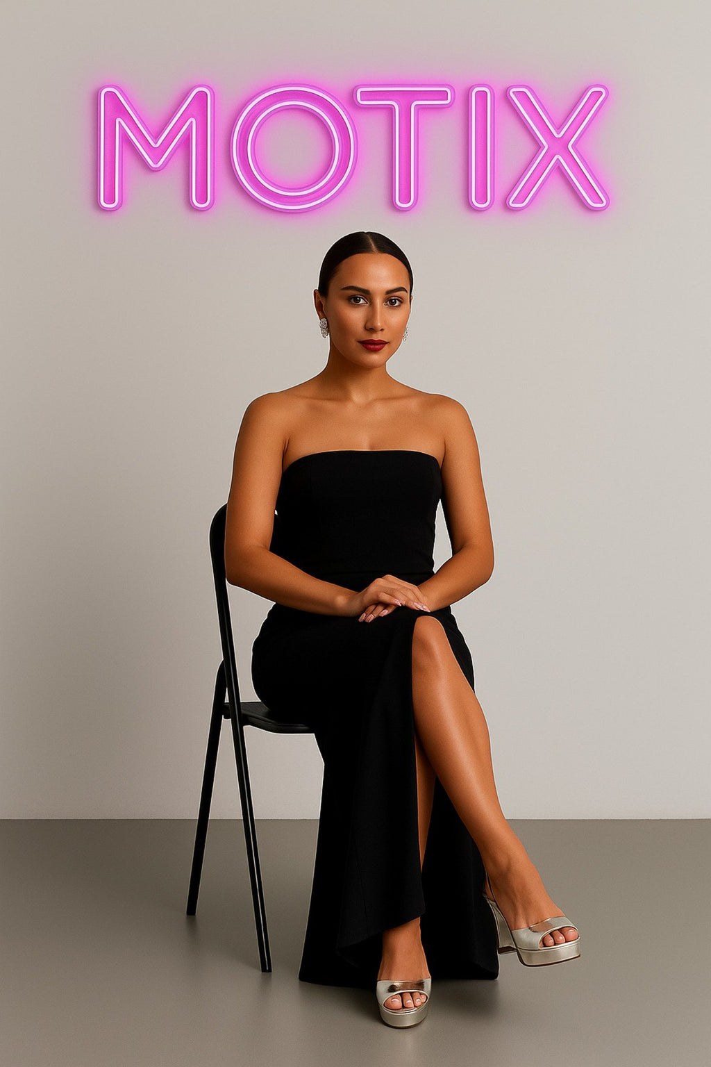 Şıklığın Tanımı: Yırtmaç Detaylı Straplez Siyah Gece Elbisesi