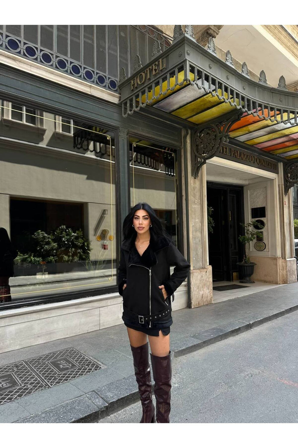 Kemer Detaylı Kürk İçli Mont