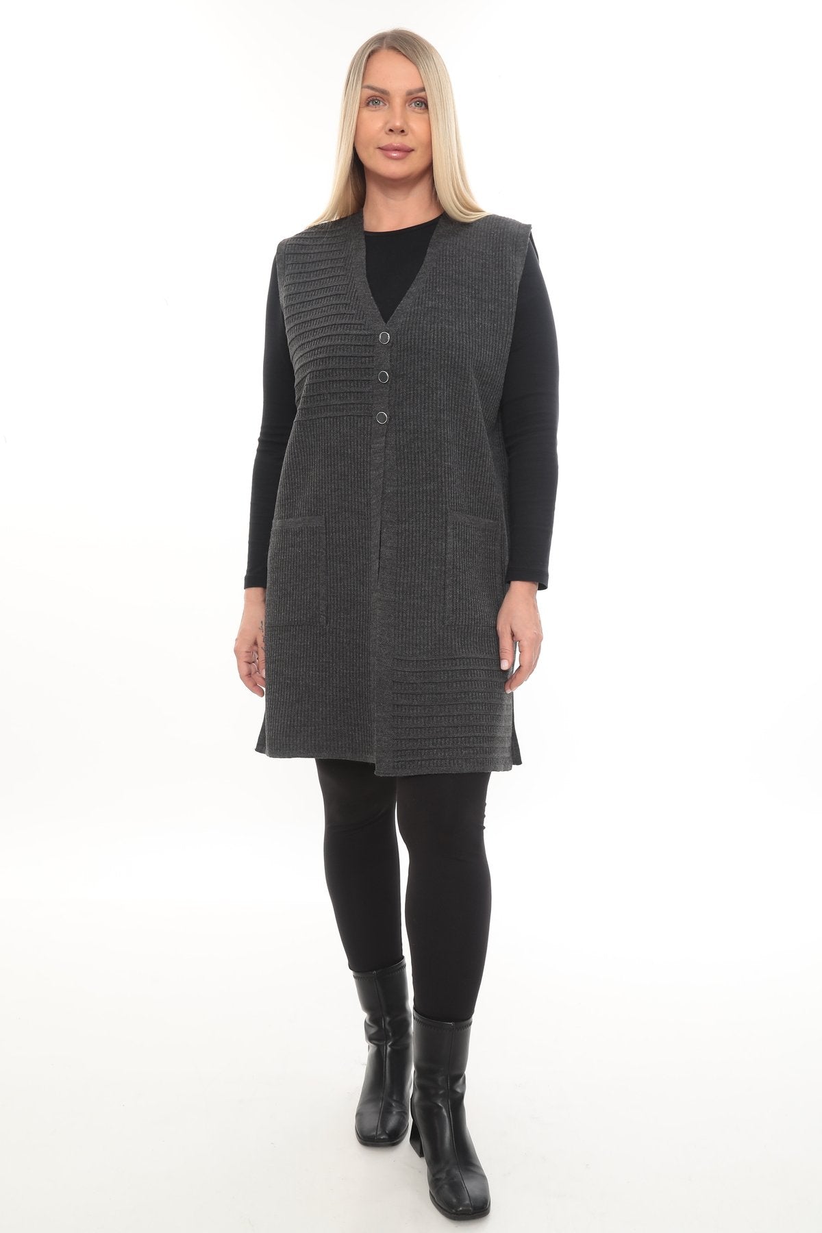 Klasik Kesim Triko Yelek