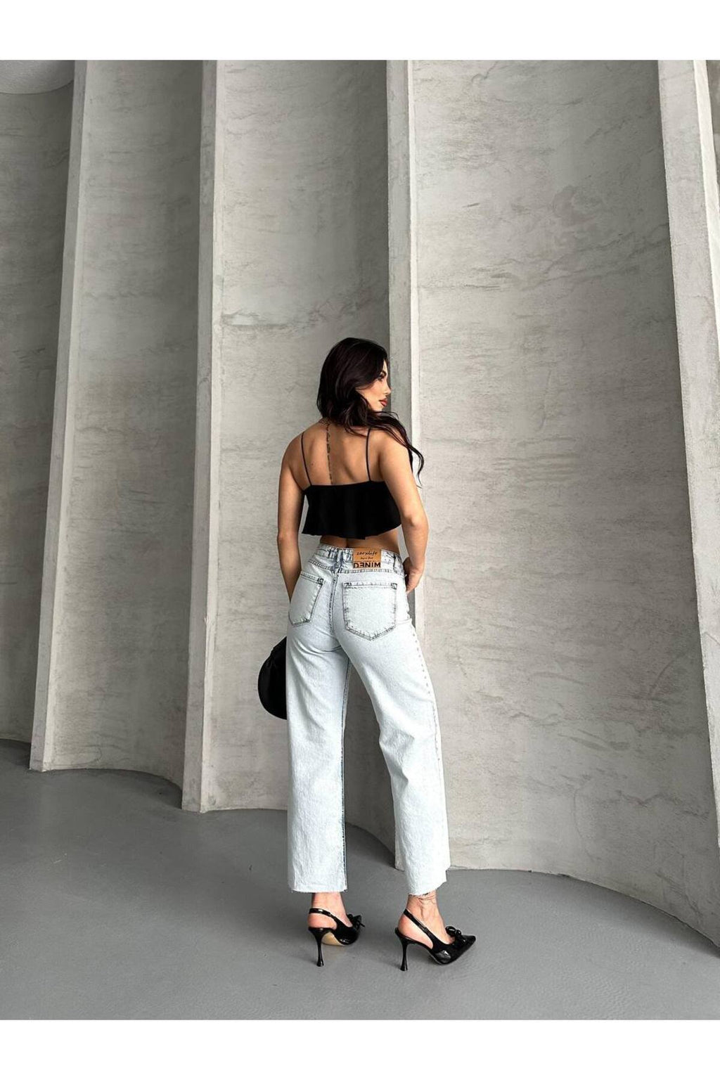 Wide Leg Kesik Geniş Paça Jean