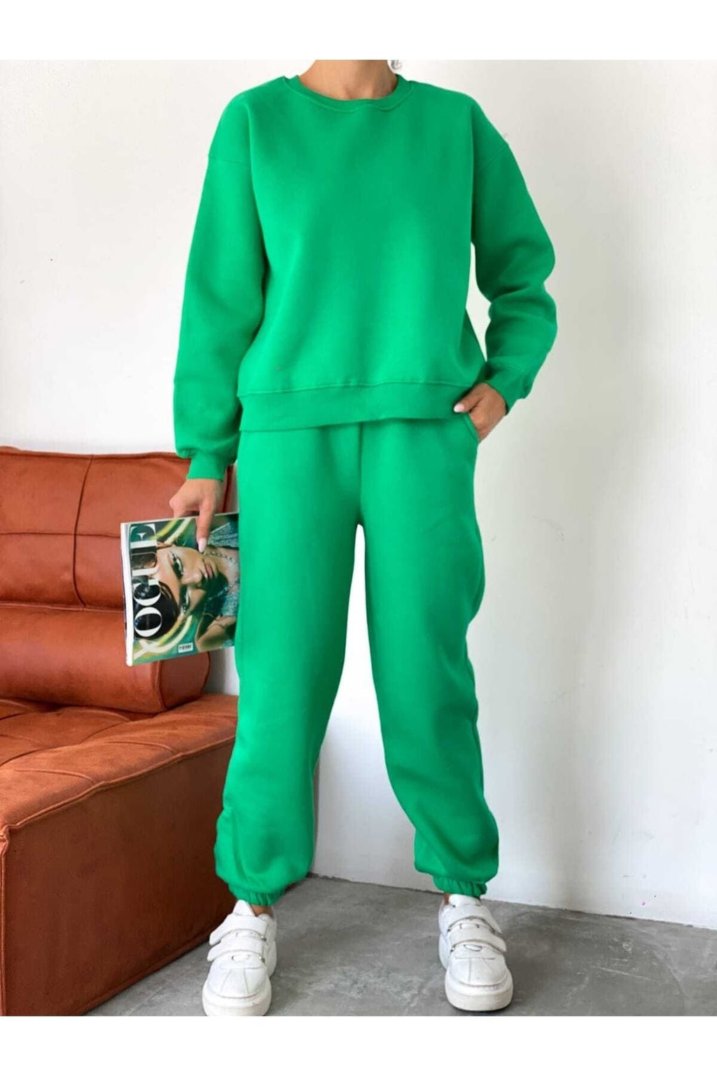 3 Iplik Polarlı Sweatshirt