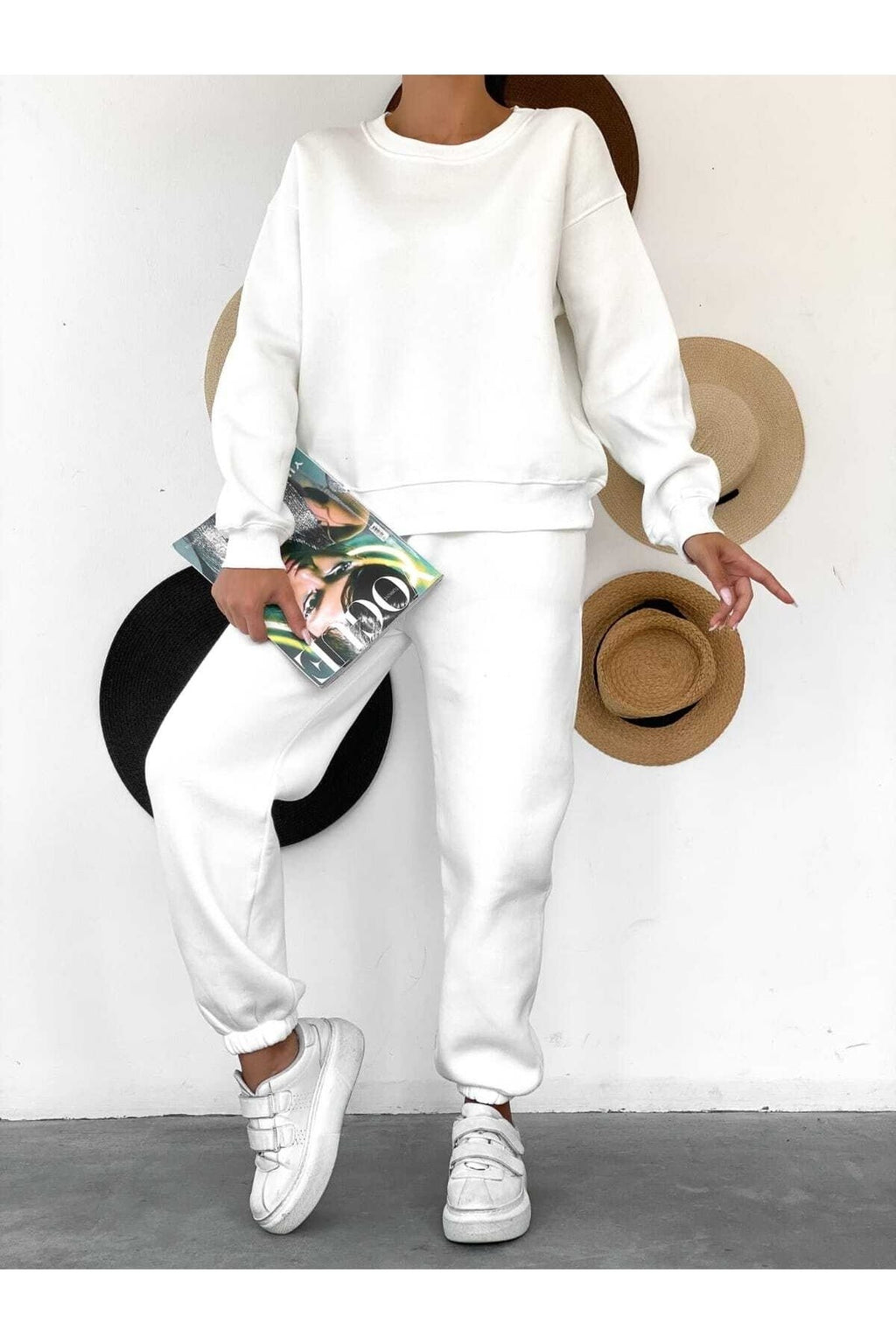 3 Iplik Polarlı Sweatshirt