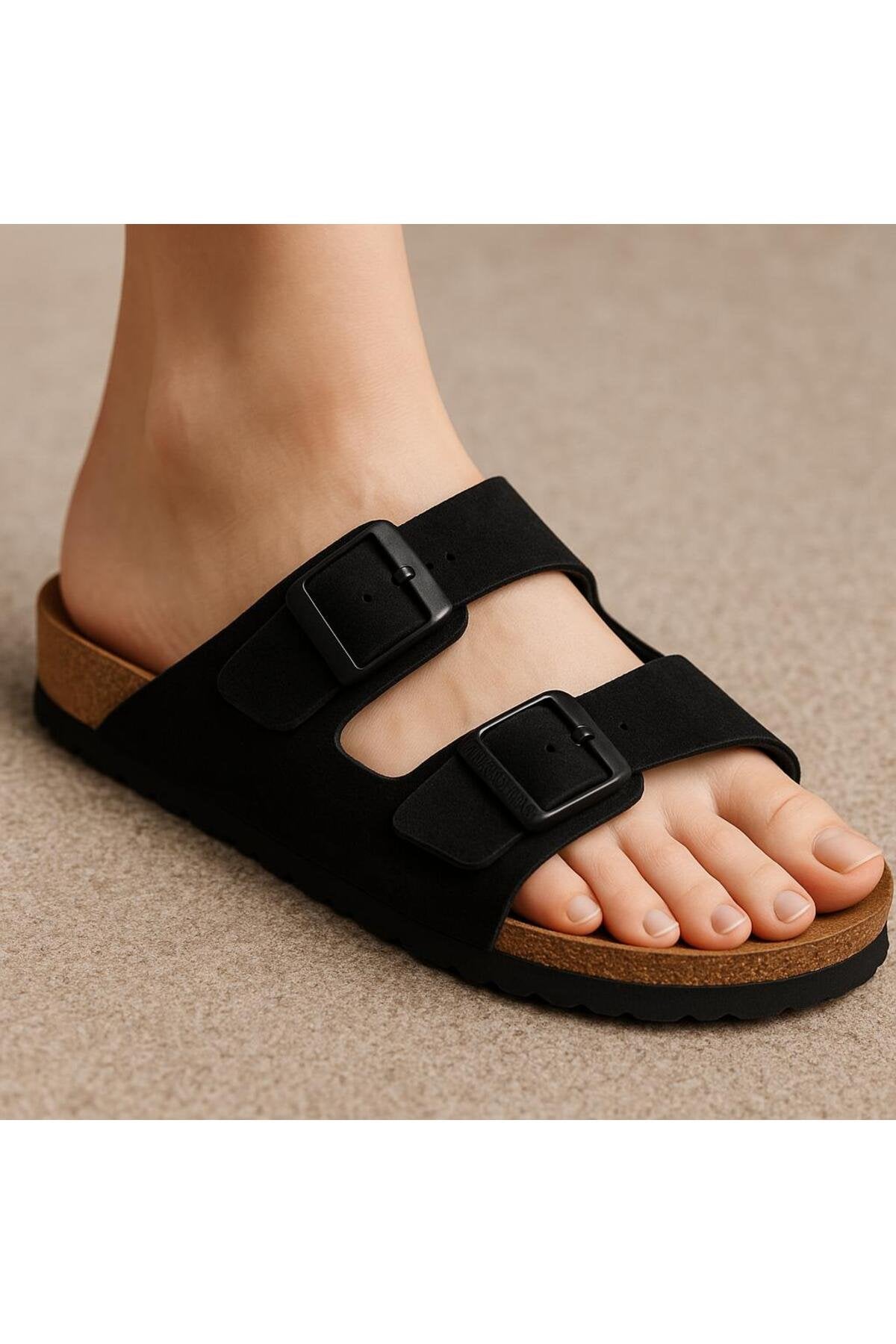 Kadın Çift Tokalı Anatomik Günlük Terlik