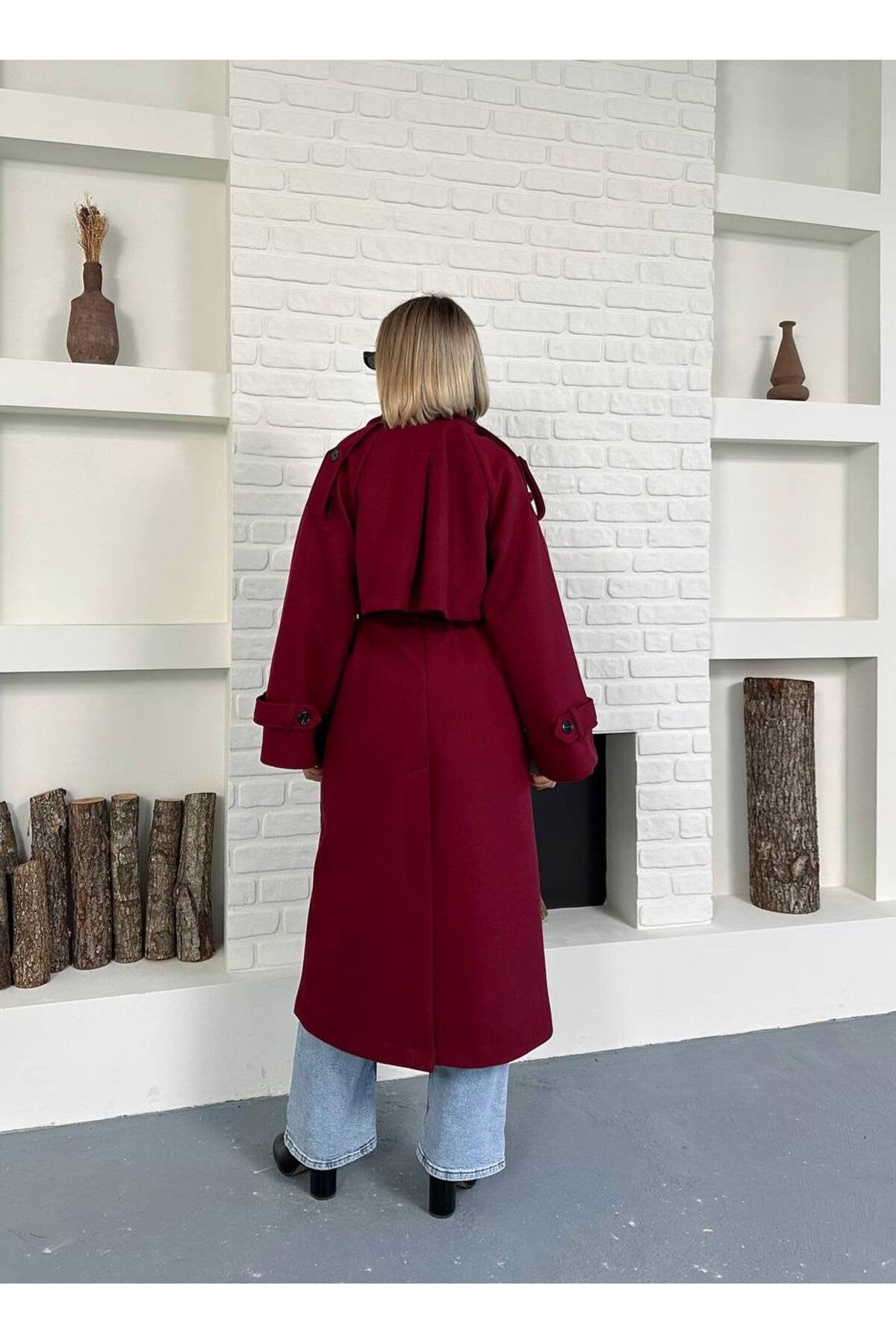 Şık ve Zamansız Stil Uzun Kaşe Kaban