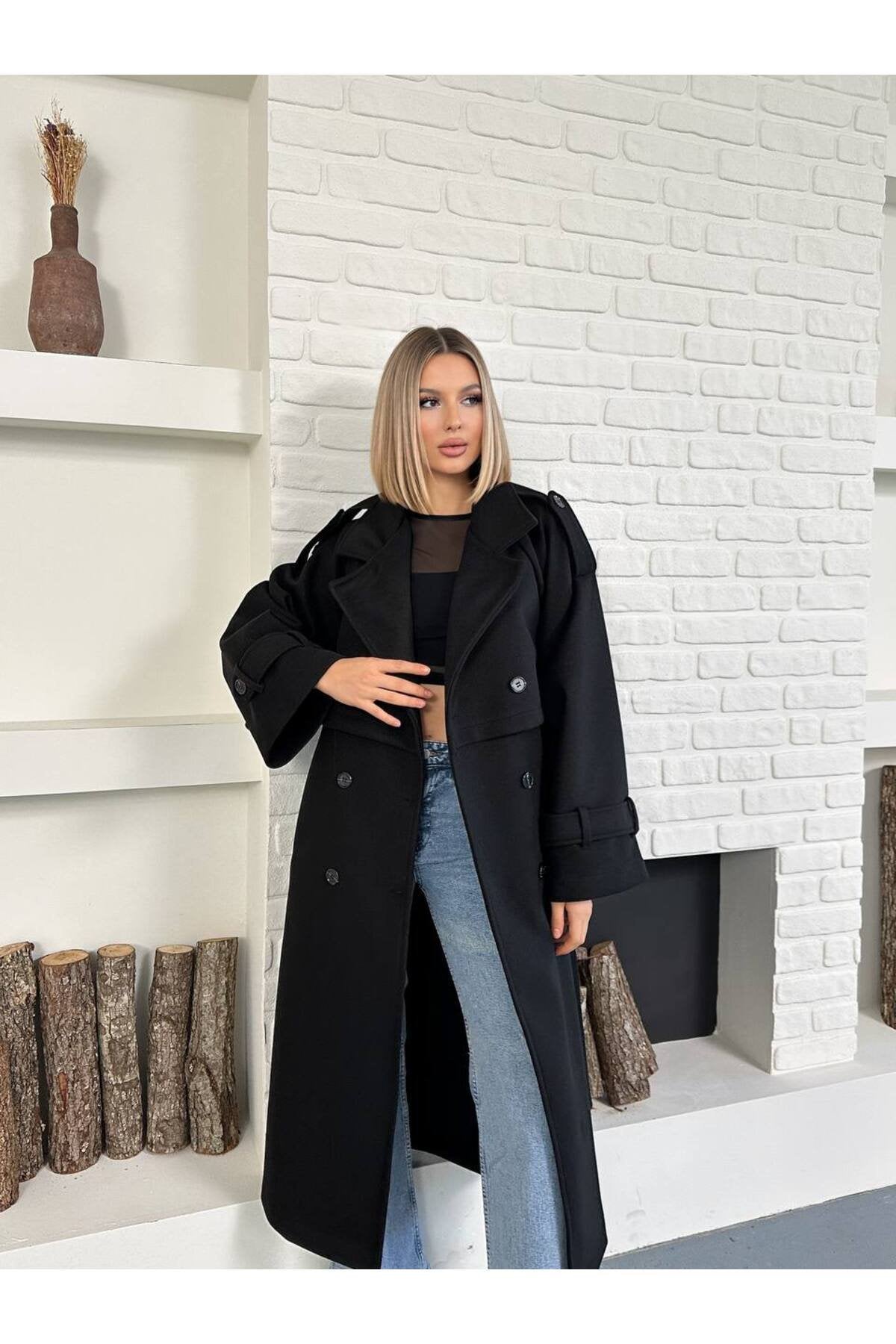 Şık ve Zamansız Stil Uzun Kaşe Kaban