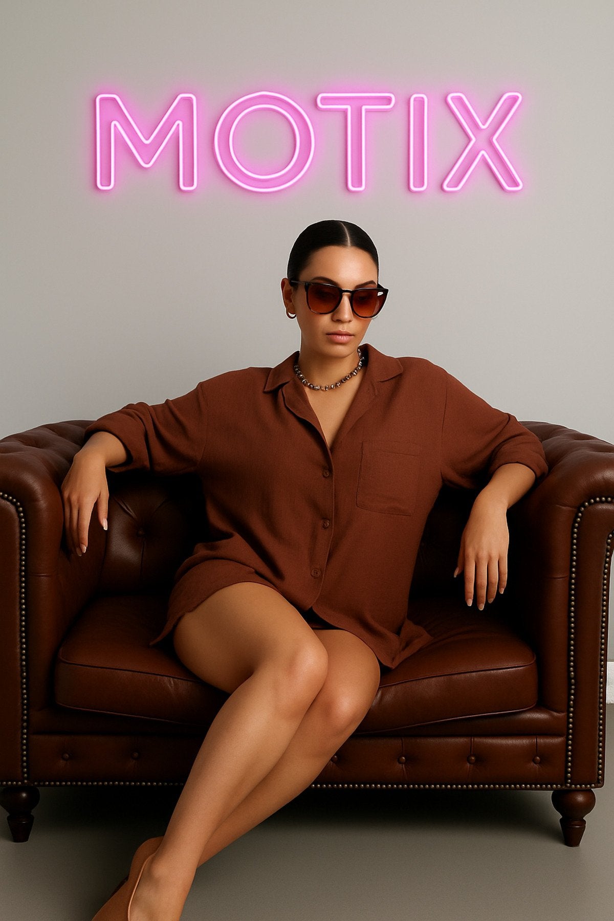 Gömlek Bağcıklı Şortlu İkili Takım