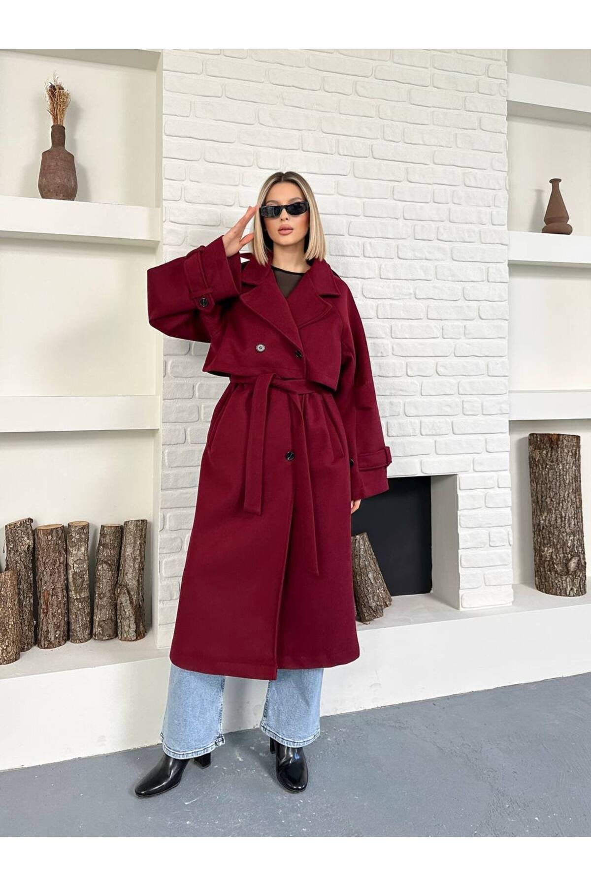 Şık ve Zamansız Stil Uzun Kaşe Kaban