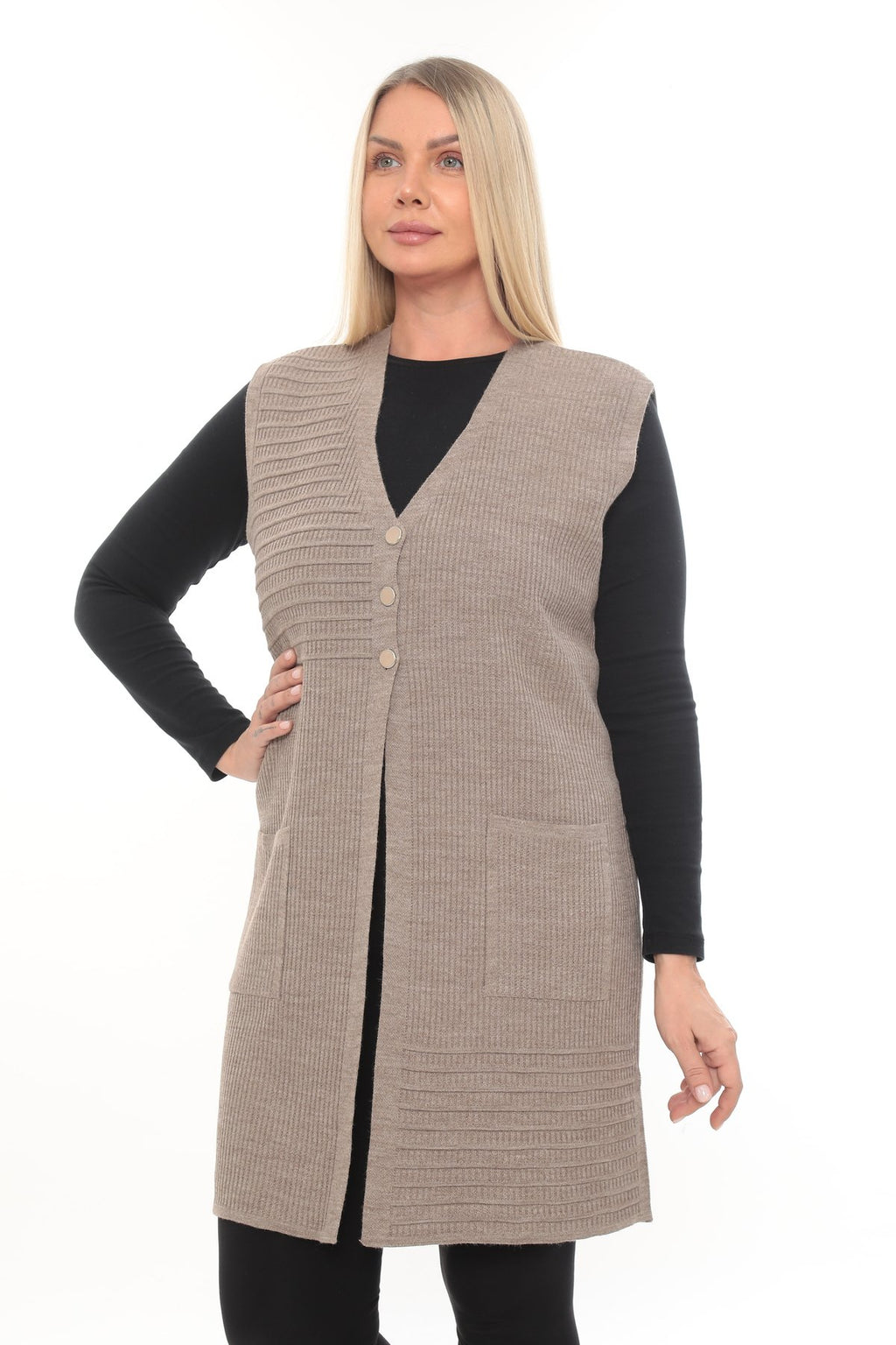 Klasik Kesim Triko Yelek