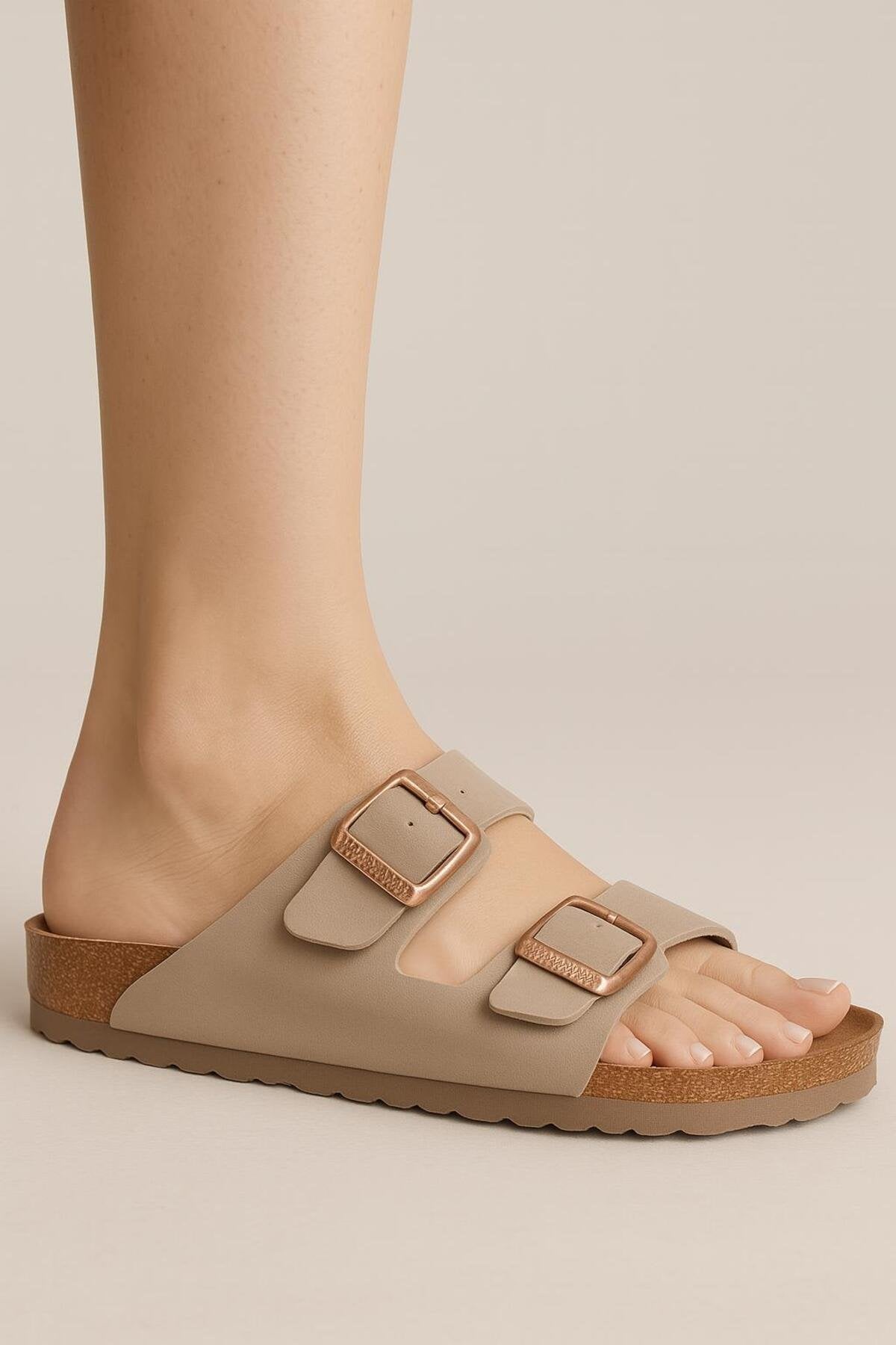 Kadın Çift Tokalı Anatomik Günlük Terlik