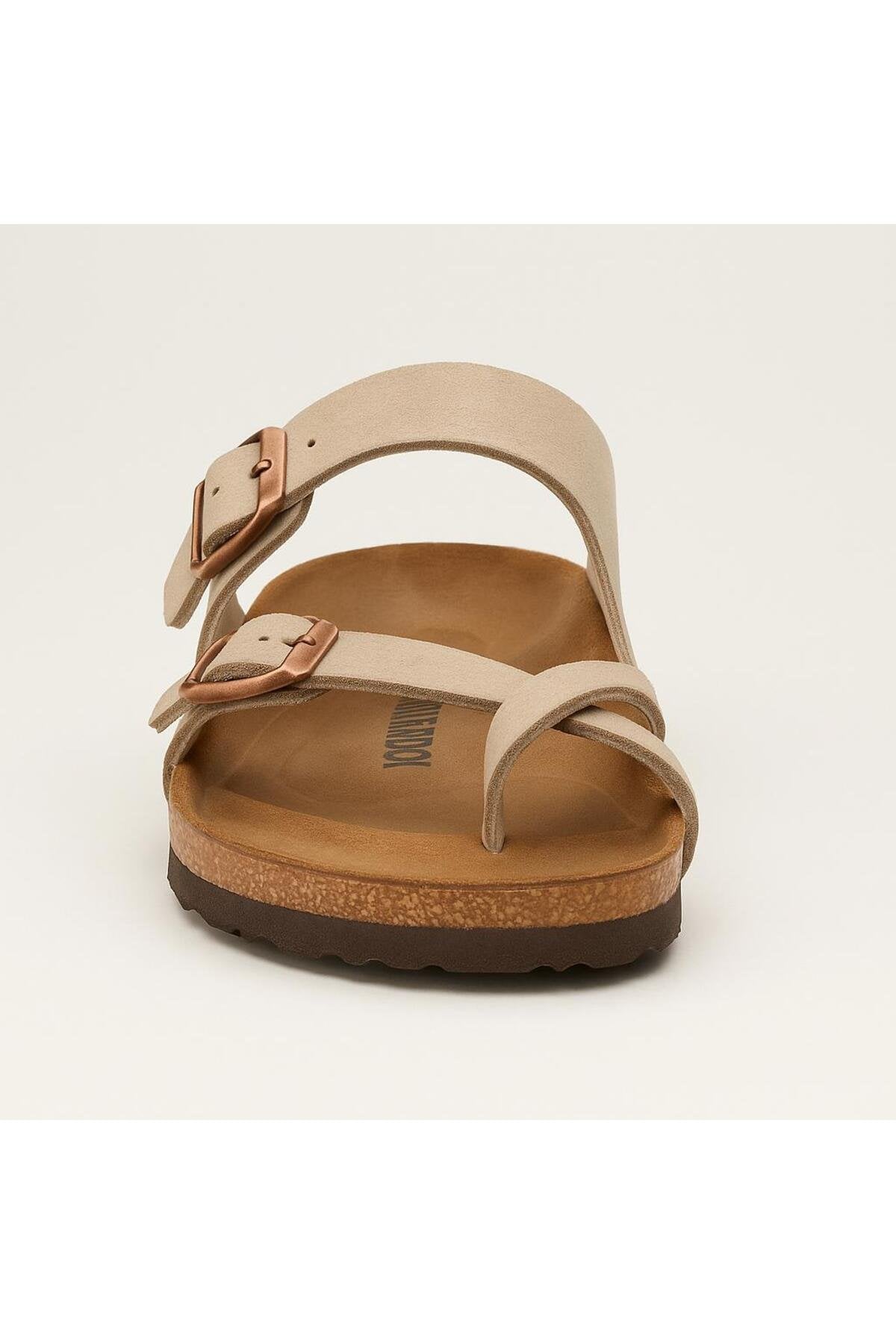 Kadın Siyah Çift Tokalı Parmak Arası Anatomik Terlik