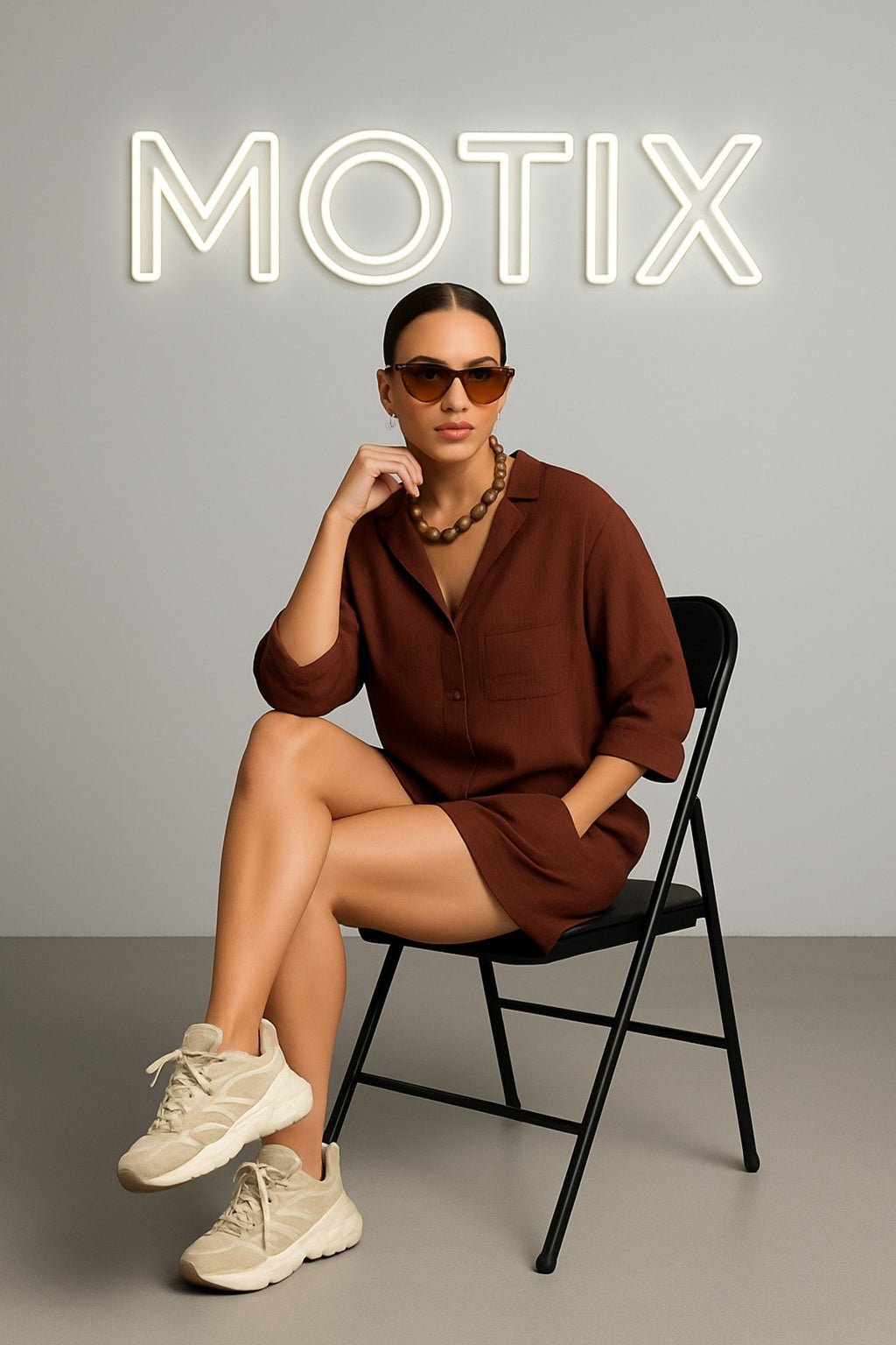 Gömlek Bağcıklı Şortlu İkili Takım