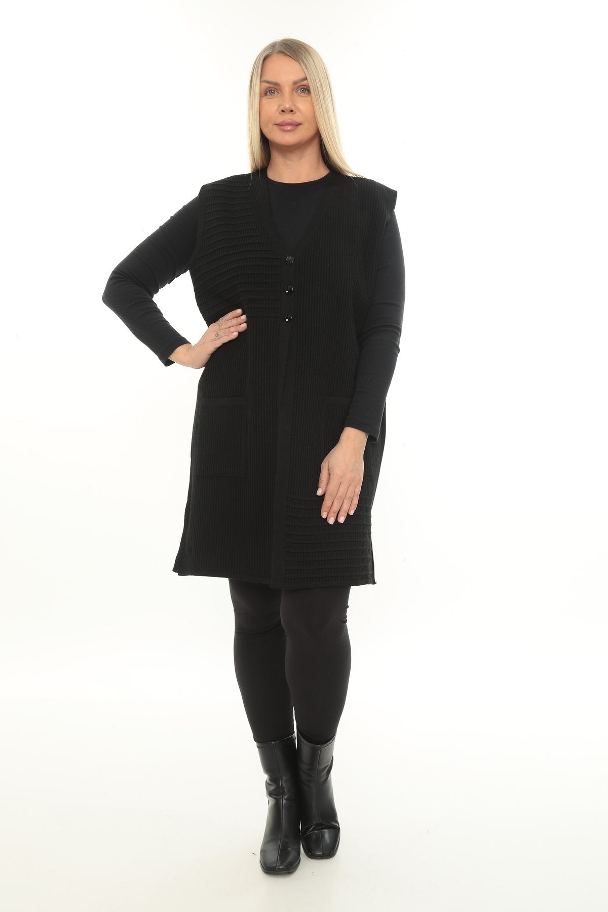 Klasik Kesim Triko Yelek