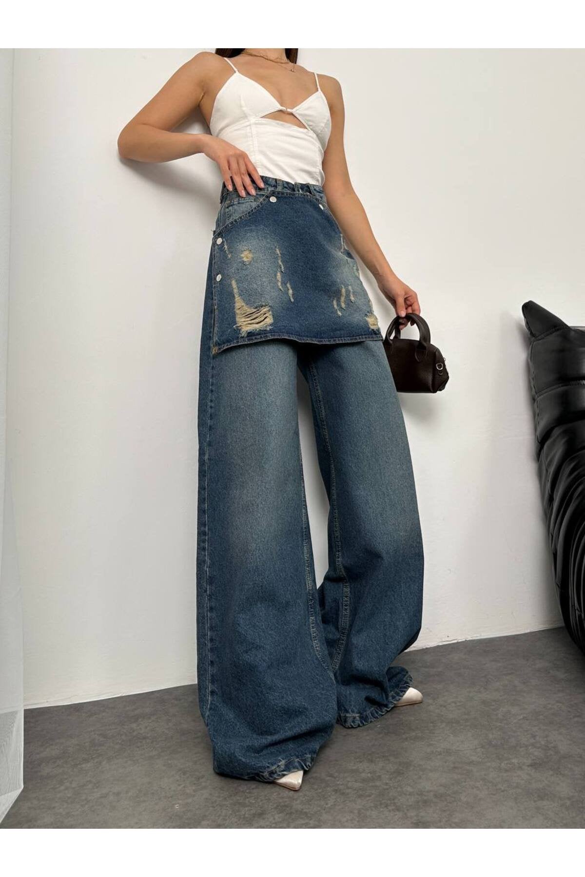 Kadın Ön Parçalı Palazzo