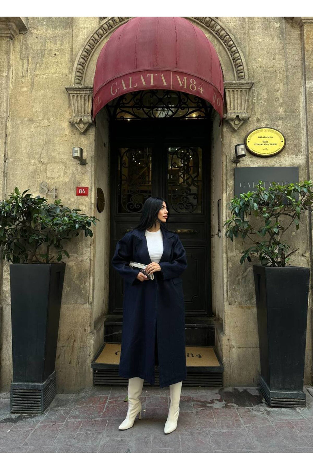 SU FIRÇA DESEN KAŞE KUMAŞ VATKALI OVERSİZE KABAN