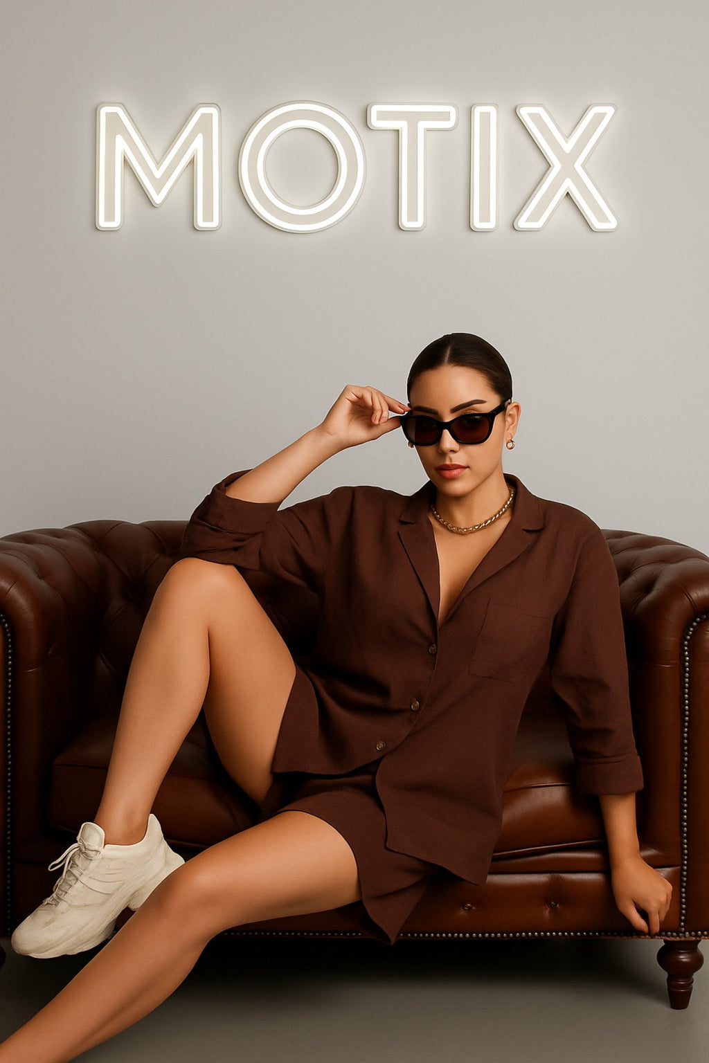 Gömlek Bağcıklı Şortlu İkili Takım