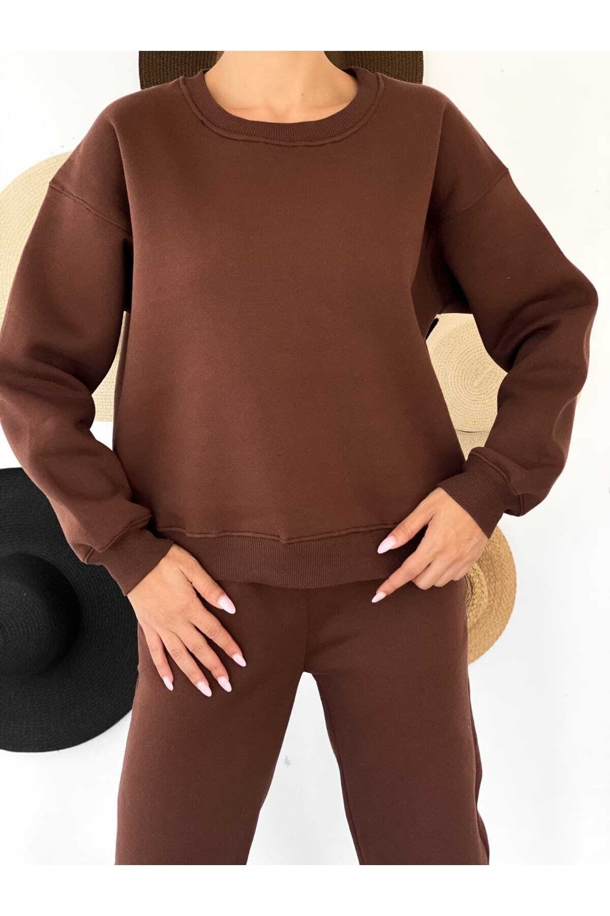 3 Iplik Polarlı Sweatshirt