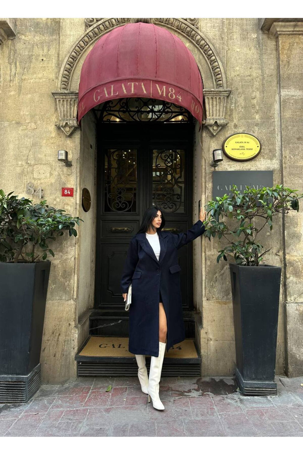 SU FIRÇA DESEN KAŞE KUMAŞ VATKALI OVERSİZE KABAN