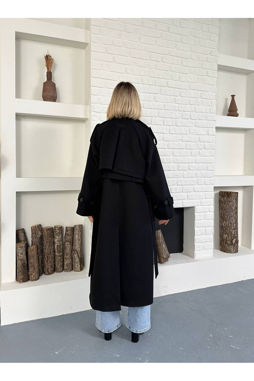 Şık ve Zamansız Stil Uzun Kaşe Kaban