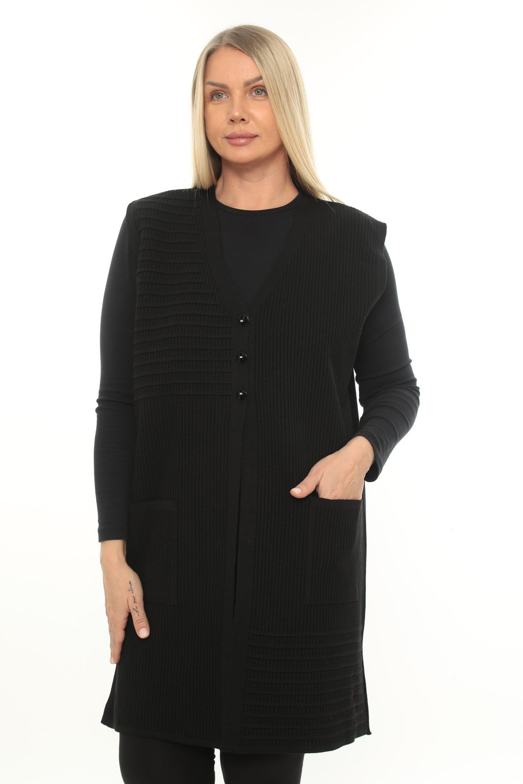 Klasik Kesim Triko Yelek