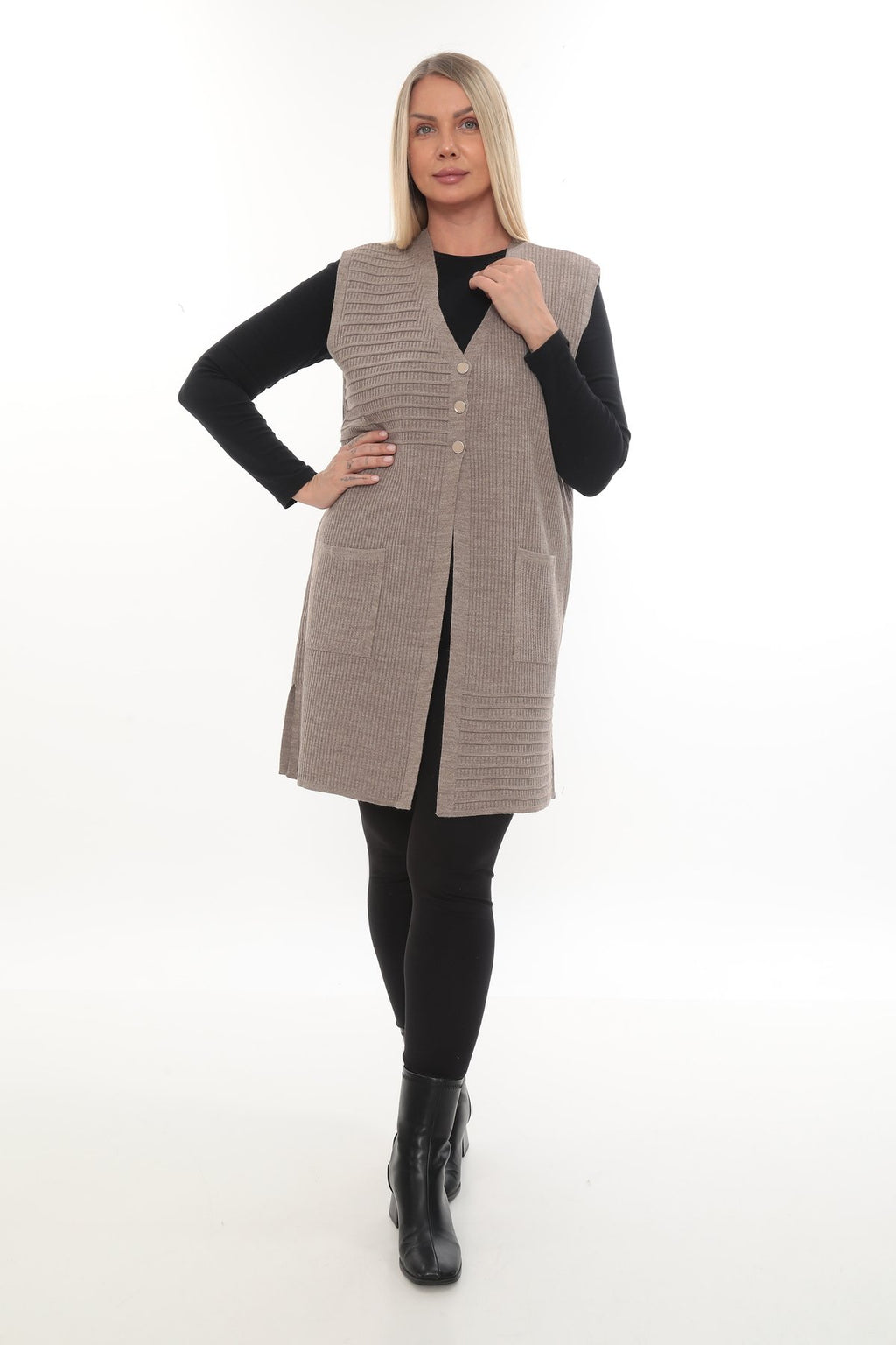 Klasik Kesim Triko Yelek