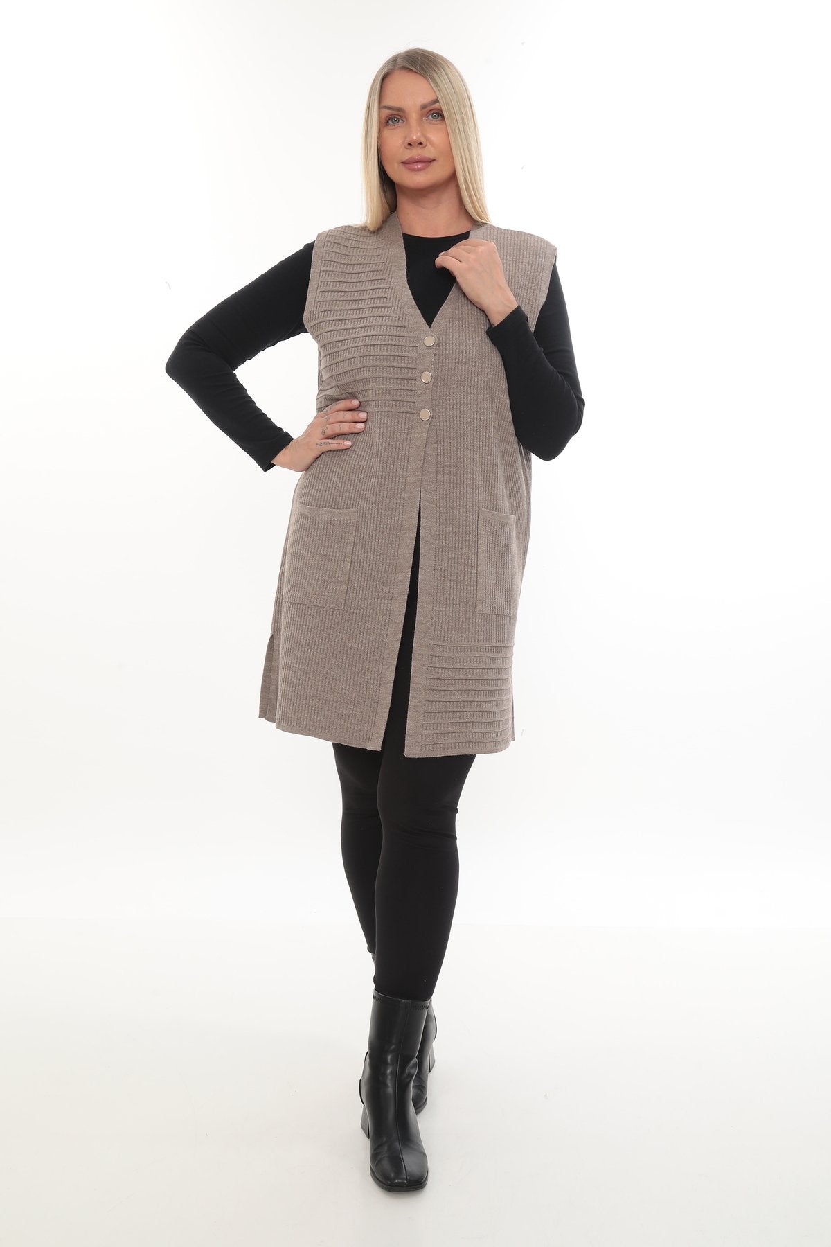 Klasik Kesim Triko Yelek