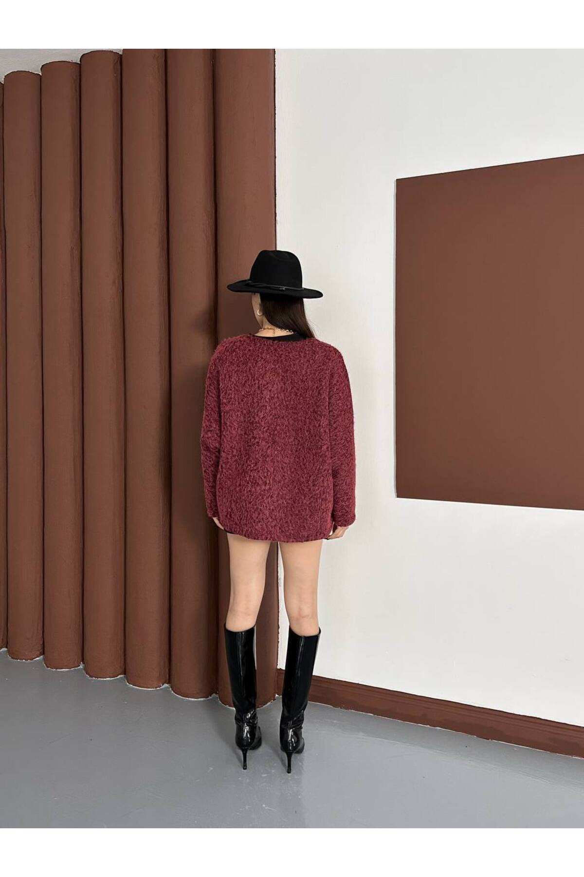 Kırçıllı Kaşe Fiyonklu Kaban