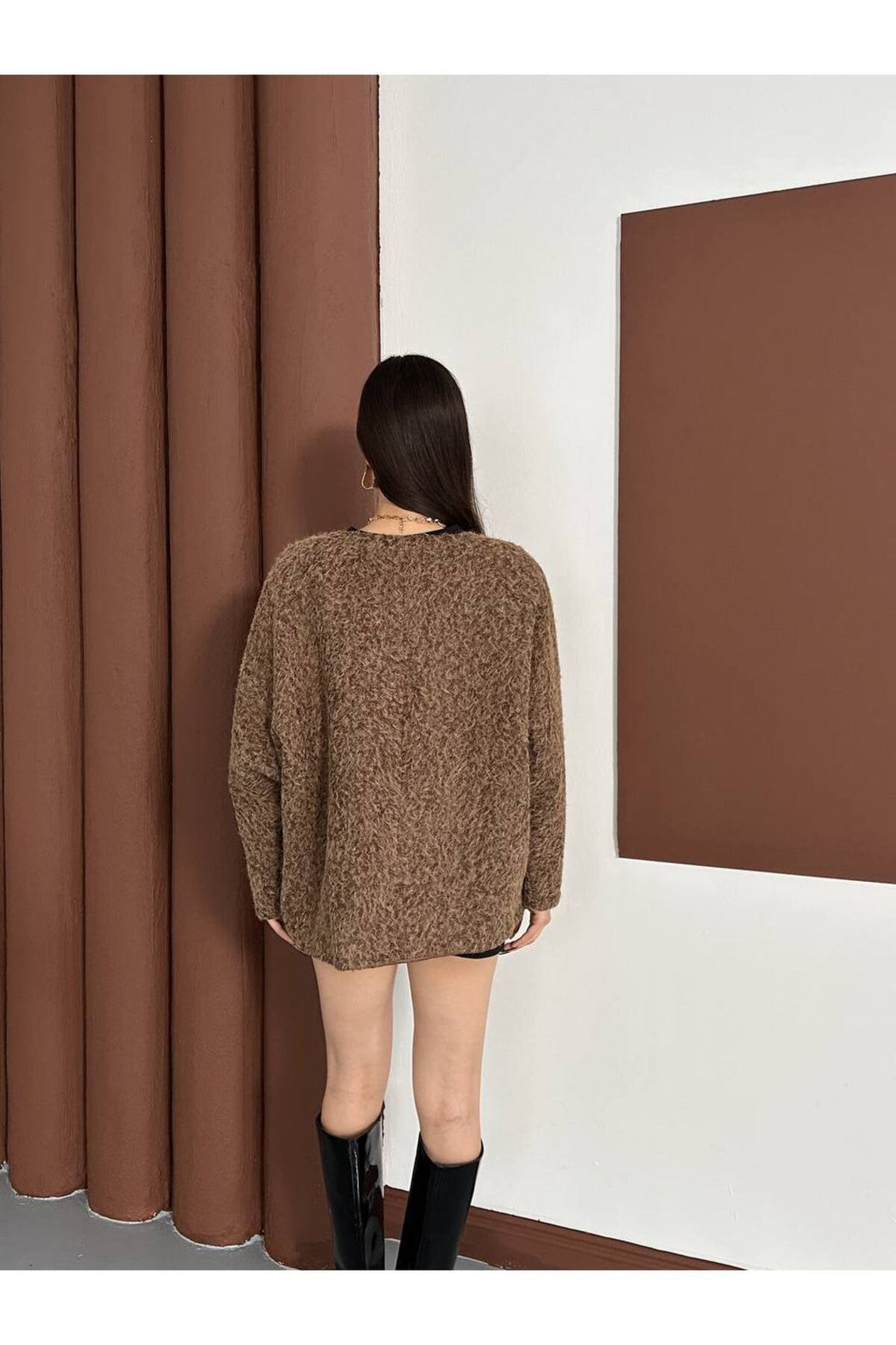 Kırçıllı Kaşe Fiyonklu Kaban